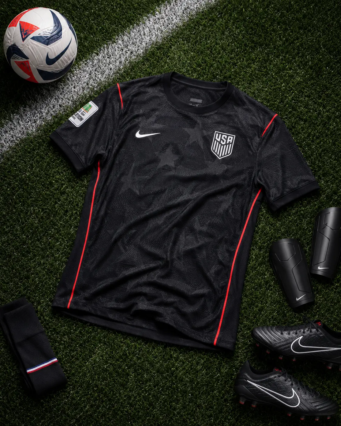قميص منتخب الولايات المتحدة الاحتياطي 2026/27 بشعارات تطريز AT-216